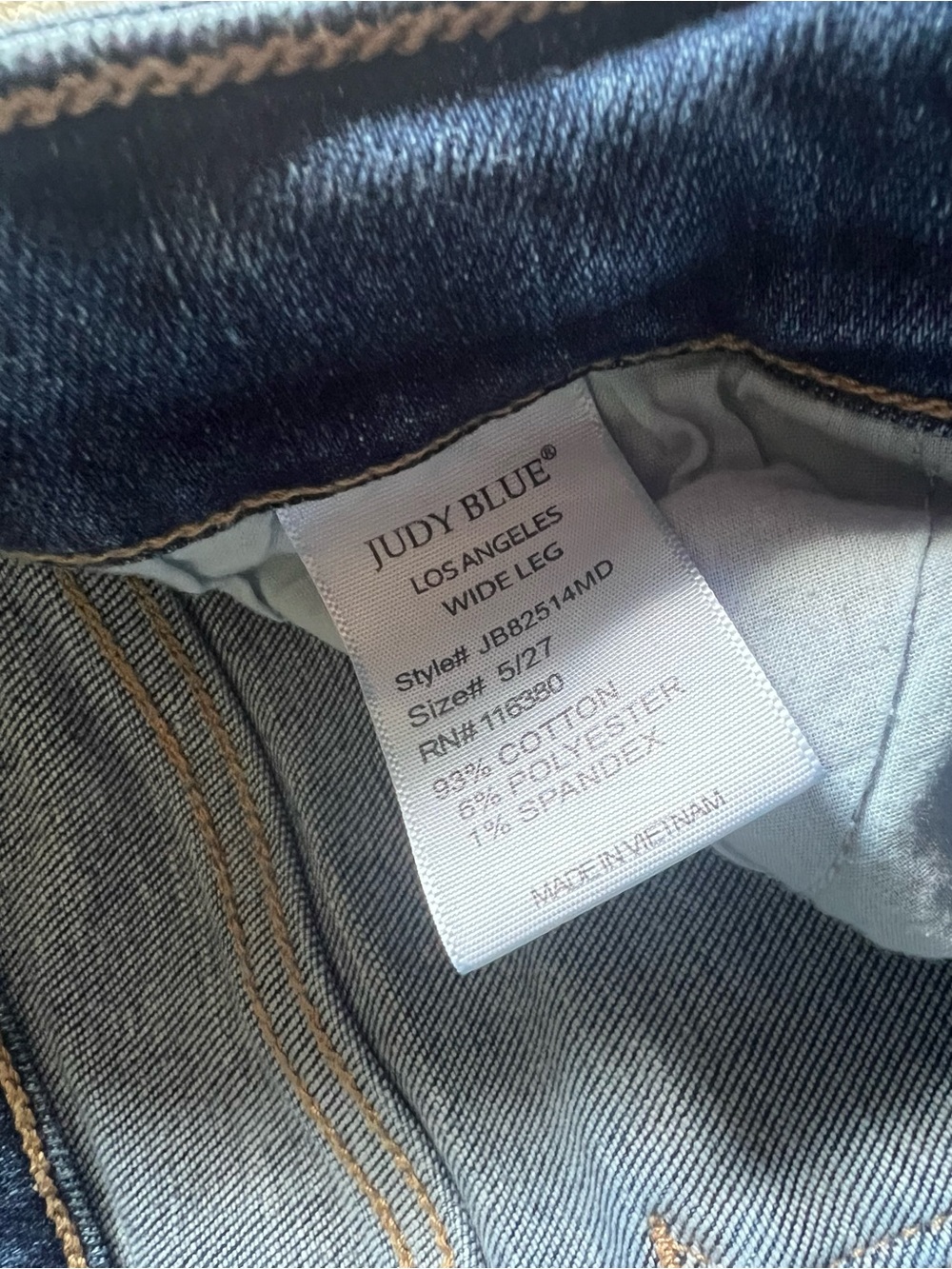 Judy Blue Size 5 / 27 Jeans Wide Leg Medium Wash Stretch - Picture 4 of 6